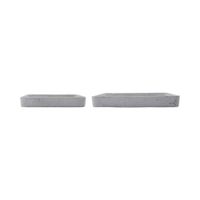 bandejas de piedra gris  lote de 2 