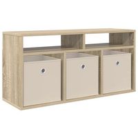 mueble bajo con cajon roble sonoma 87 x 275 x 43 cm vidaxl