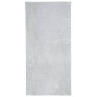 alfombra de pelo corto suave lavable huarte gris 100x200 cm vidaxl