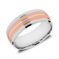 anillo para hombre de plata 925 chapado en oro rosa