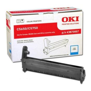 Tambor de imagen láser cian original OKI para C5650 y C5750 20000 páginas