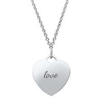 cadena de acero inoxidable con colgante de corazon