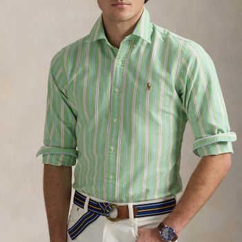 Polo Ralph Lauren Custom Fit Fun Stripe Cotton Long Sleeved Shirt - L