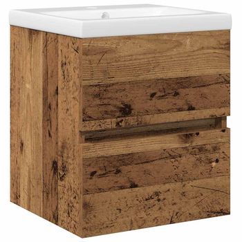 Armario De Lavabo | Gabinete De Lavabo Para Baño Roble Negro 80 X 39 X 62 Cm