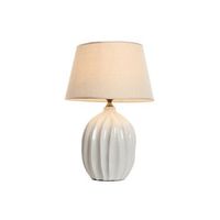 lampara sobremesa porcelana algodon 40x40x60 ondas