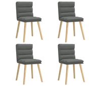 vidaxl sillas de comedor giratorias 4 unidades tela gris oscuro