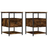 mesitas noche 2 uds madera ingenieria roble ahumado 40x42x56 cm vidaxl