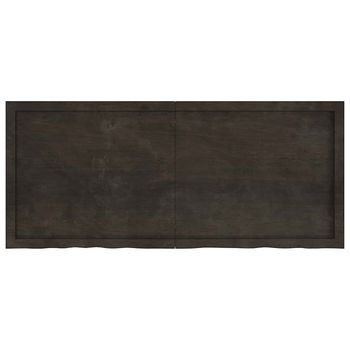 Tablero Mesa | Tablero Escritorio Madera Roble Tratada Marrón Oscuro 140x60x(2-4) Cm