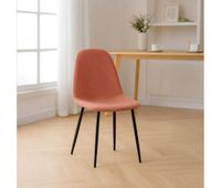 silla de comedor napier tela naranja 51x44x88 cm
