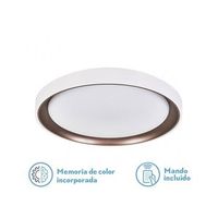 plafon luanda 72w 3000-4000-6000k marron 7x495x495 cm 7200lm regulador de intensidad con mando y memoria