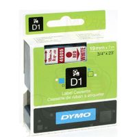 dymo 40915 s0720700 original label tape 9mm x 7m red on white