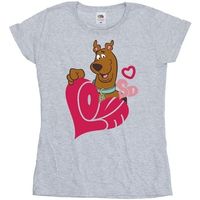 dessins animes camiseta love heart para mujer