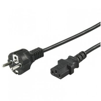 Goobay Cable de Alimentación para CPU Recto C14/C13 2m Negro