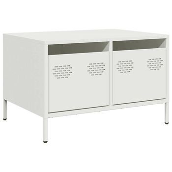 Mueble Para Tv Acero Laminado En Frío Blanco 68x50x43,5 Cm