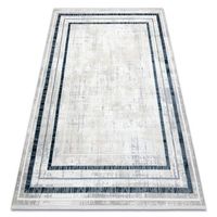 alfombra moderna duke 51523 crema  azul - estructura estructurada m 80x150 cm