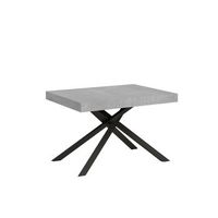 mesa extensible 90x120380 cm karida cemento patas antracita