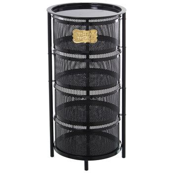 Verdulero Metal Negro Con 4 Cajo Nes Giratorios
