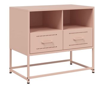 Mueble para tv - mueble tv - mesa de tv de acero rosa 68x39x60,5 cm
