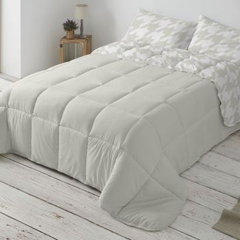 Colcha Edredón 100% Poliéster Cama De 90 Cm - Caqui - Burrito Blanco