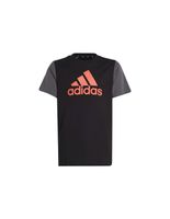 camiseta adidas essentials big logo colorblock cotton infantil negro
