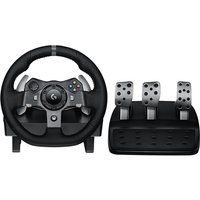 logitech driving force g920 xbox one  pc racing wheel  pedals - black black