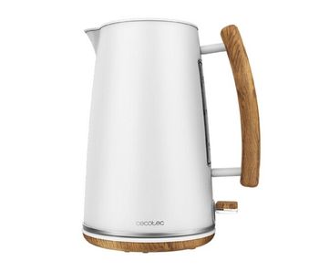 Cecotec hervidor de agua thermosense 400 white woody. 3000 w, capacidad 1,7 litros, acero inoxidable, libre bpa