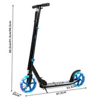 patinete patinete patinete plegable patinete patinete con altura ajustable y capacidad de carga de 100 kg con 2 ruedas led azul