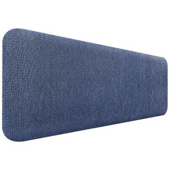 Dhome Cabecero Tapizado Liso Redondeado Tejido Luxury Para Pared Acústicos Cabeceros Absorbentes Cabezal Cama Dormitorio (silver Marine, 150cm)