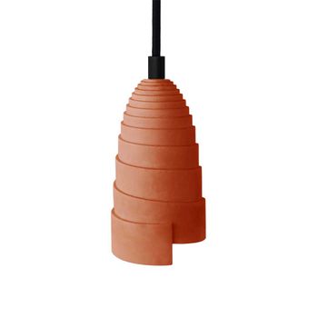 Lámpara de techo en hormigón terracotta accesorios negros