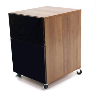 ALPHASON Juo Pedestal - Black Walnut, Black