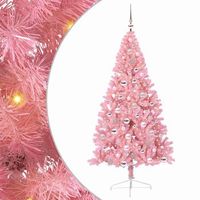 arbol de navidad artificial preiluminado rosa 180 cm pvc