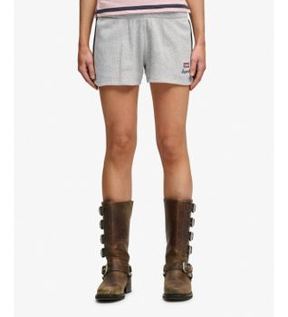 Superdry para mujer. W7110506A Shorts Waffle Retro gris (XS), Casual, Algodón