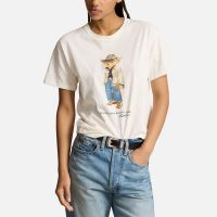 polo ralph lauren fringe bear cotton-jersey t-shirt - xs