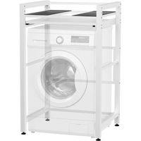 estanteria para lavadora alara metal blanco 60x60x180 cm clp