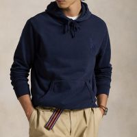 polo ralph lauren big pony logo cotton-jersey hoodie - m