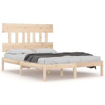 Estructura De Cama De Madera Maciza 120x200 Cm Vidaxl