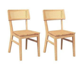 Vidaxl sillas de comedor 2 unidades madera maciza de caucho