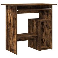 escritorio - mesa de ordenador de madera contrachapada roble ahumado 80x45x74 cm