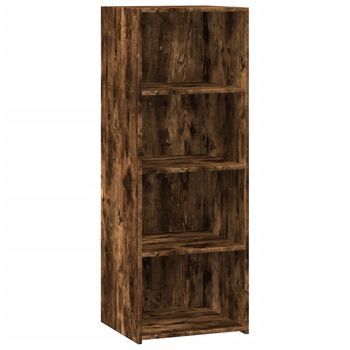 Aparador Alto Madera De Ingeniería Roble Ahumado 45x41x124 Cm
