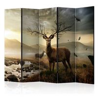 biombo - deers by mountain stream ii 225x172 cm