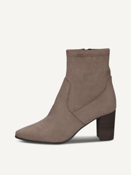 CAPRICE Bootie, brown, made of Textiles with Block heel, Size 42