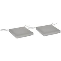 outsunny - juego de 2 cojines para silla de jardin cojines para sillon acolchado de 5 cm tela de poliester 45l x 45l cm gris claro
