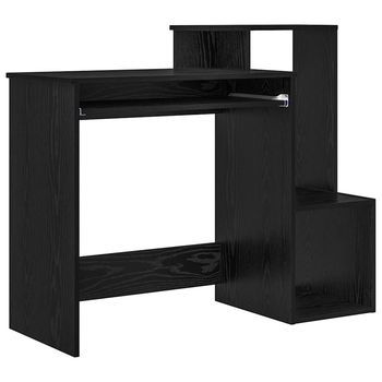 Escritorio Roble Negro 106 X 41 X 88.5 Cm Madera De Ingeniería Vidaxl