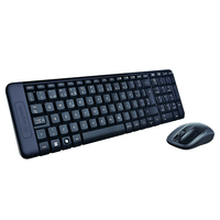 teclado inalambrico  raton optico logitech mk220 negro
