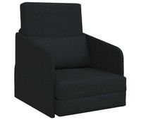 sofa cama - sofa convertible negro 65 x 80 x 83 cm terciopelo