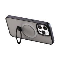 funda para movil joyroom jr-bp004 magnetica con soporte y acabado mate negra para iphone 15 pro