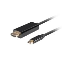 adaptador de cable de video lanberg usb tipo c a hdmi 05 m negro