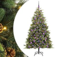 arbol de navidad artificial con ramas plegables y conos 300 led vidaxl