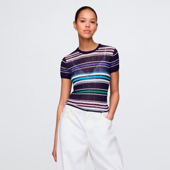 GAP Camiseta estilo suéter de canalé transparente 775399-000