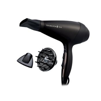 Secador de Pelo Remington AC9095, 2400 W, Motor AC, 3 Temperaturas, 2 Velocidades con Difusor - Negro